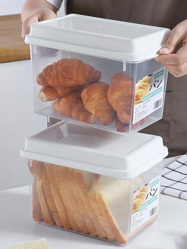 Plastic Bread Container with Airtight Lid