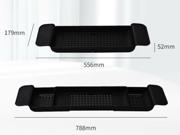 Expandable Non-Slip Bathtub Tray