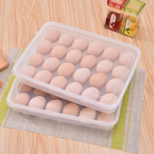 24 Eggs Plastic Egg Storage Container with Lid