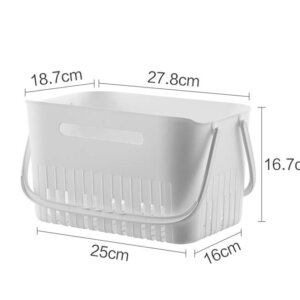 Plastic Bathroom Storage Basket with Handle