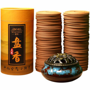 Incense Coil with Incense Burner for Air Purification, Home Decoration, Aromatherapy, Meditation, Relaxation