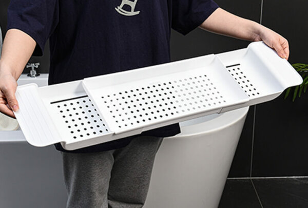 Expandable Non-Slip Bathtub Tray