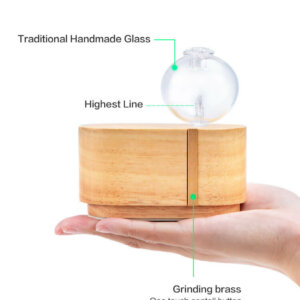 Natural Wood Portable Glass Nebulizer