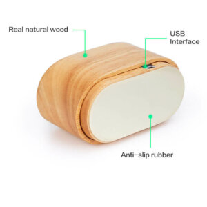 Natural Wood Portable Glass Nebulizer