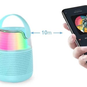 Rechargeable Bluetooth Karaoke Speaker with Microphone and Dynamic Lights