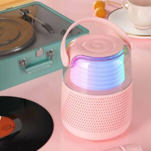 Rechargeable Bluetooth Karaoke Speaker with Microphone and Dynamic Lights