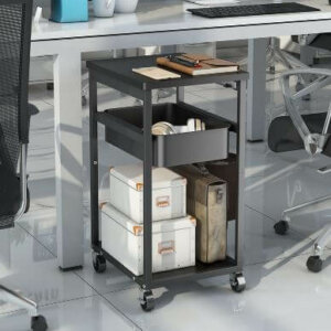 Rolling 3 Tiers Storage Cart with Basket