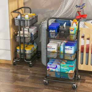 3 Tiers Rolling Storage Cart 2