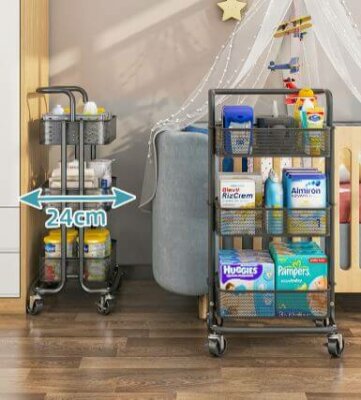 3 Tiers Rolling Storage Cart 7