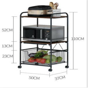 3 Tiers Rolling Storage Cart with Wheels