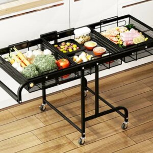 Adjustable Angle 3 Tiers Rolling Storage Cart 11