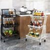 Adjustable Angle 3 Tiers Rolling Storage Cart 6