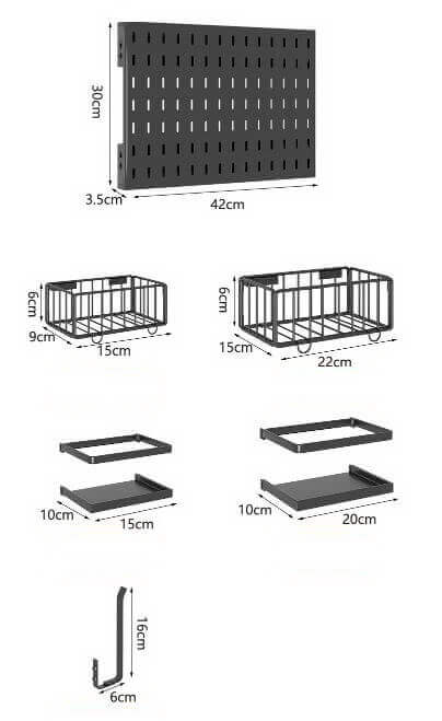 DIY Pegboard Magnetic Shelf with Paper Towel Holder Hooks