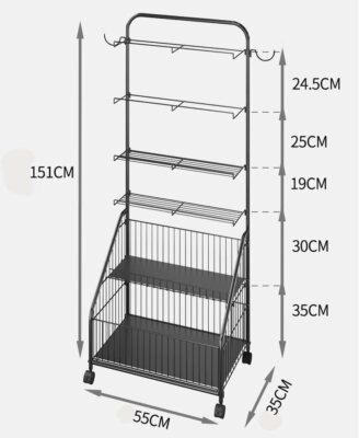 Garage Organizer with Baskets and Hooks 7