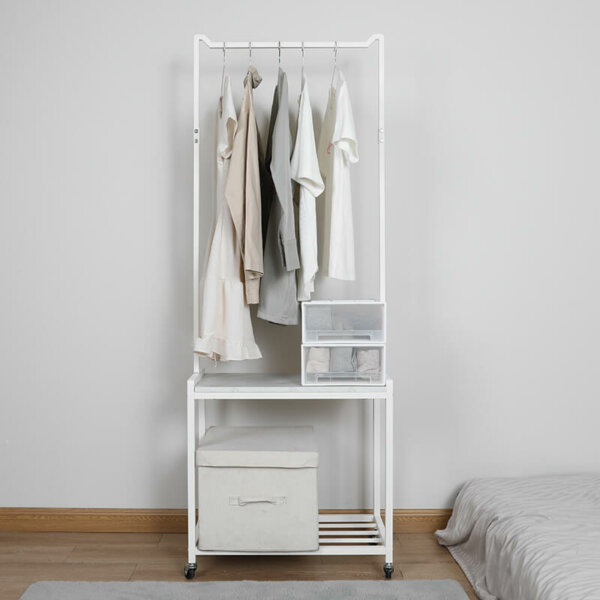 Houseware Garment Rack with Storage Shelves 2