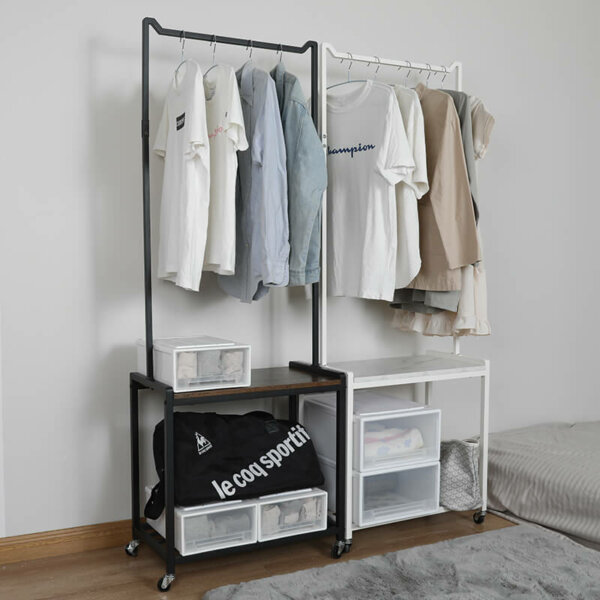 Houseware Garment Rack with Storage Shelves 3