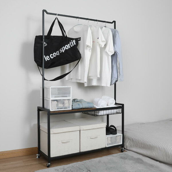 Houseware Garment Rack with Storage Shelves 4