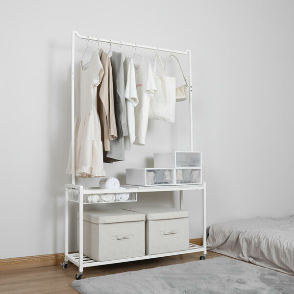 Houseware Garment Rack with Storage Shelves