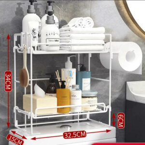 Multifunctional 2 Tier Bathroom Organizer Shelf 3