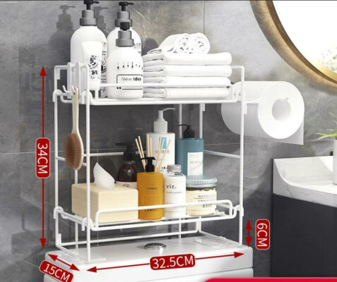 Multifunctional 2 Tier Bathroom Organizer Shelf 3