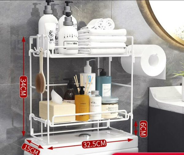 Multifunctional 2 Tier Bathroom Organizer Shelf 3