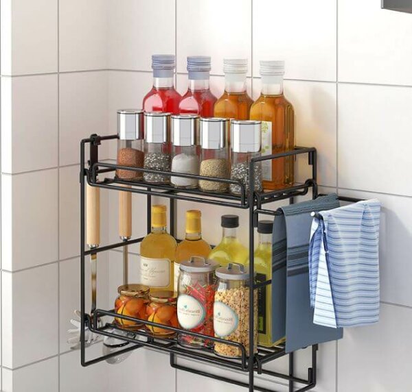 Multifunctional 2 Tier Bathroom Organizer Shelf 4