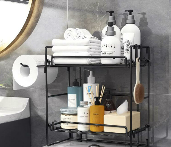 Multifunctional 2 Tier Bathroom Organizer Shelf 6