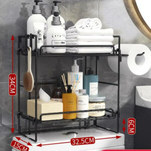 Multifunctional 2 Tier Bathroom Organizer Shelf 7