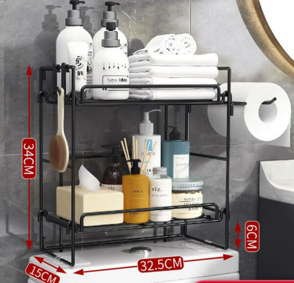 Multifunctional 2 Tier Bathroom Organizer Shelf 7