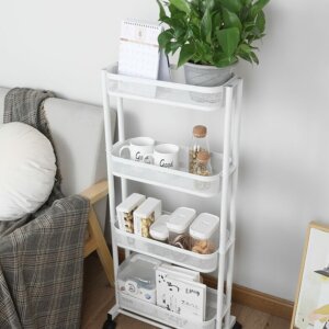 Narrow Space Slim Rolling Shelf 10