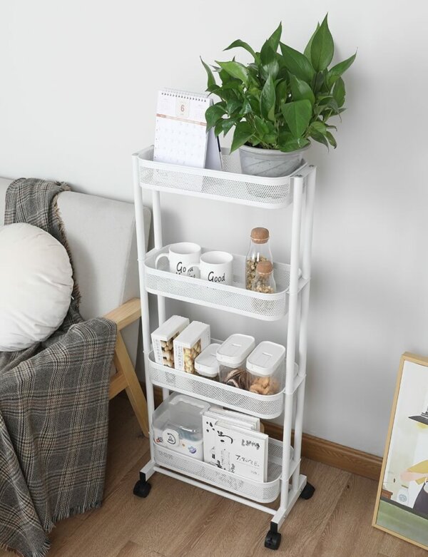 Narrow Space Slim Rolling Shelf 10