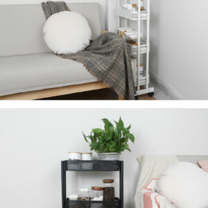 Narrow Space Slim Rolling Shelf 9