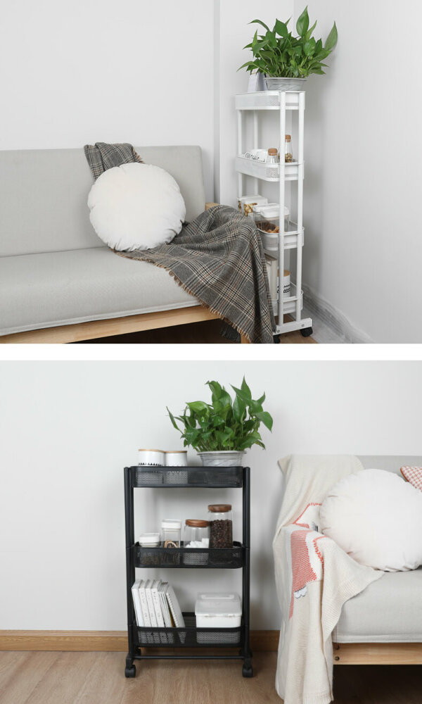 Narrow Space Slim Rolling Shelf 9