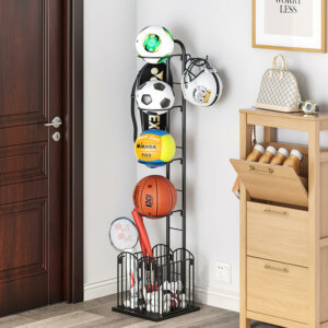 basketball storage shelf with detachable basket 5