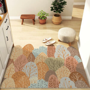 Non Slip Waterproof Forest Silk loop Welcome Mat 2