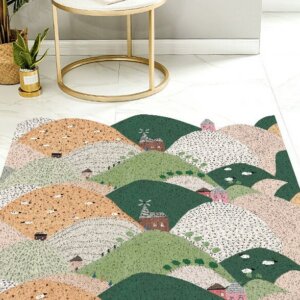 Non Slip Waterproof Forest Silk loop Welcome Mat 7