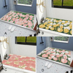 Non Slip Waterproof Tulip Silk loop Mat