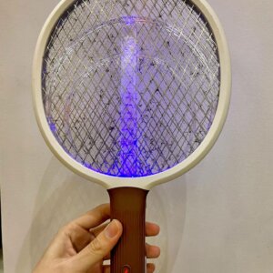 2 in 1 USB Rechargeable Electric Mosquito Zapper Racket Lamp