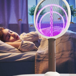 2 in 1 USB Rechargeable Electric Mosquito Zapper Racket Lamp 4