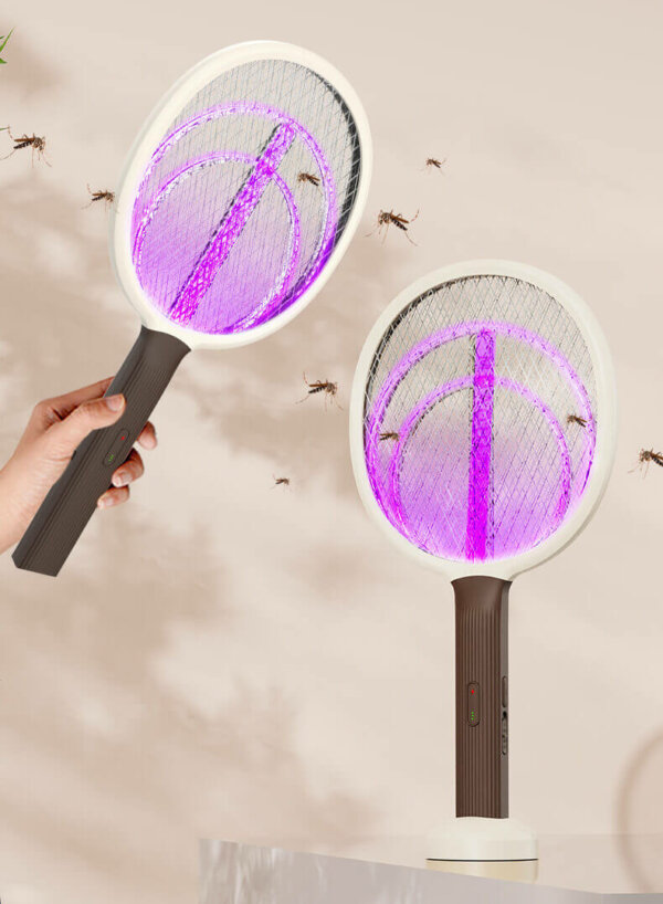 2 in 1 USB Rechargeable Electric Mosquito Zapper Racket Lamp 6