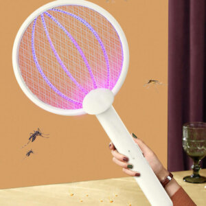 Foldable USB Rechargeable Electric Mosquito Zapper Racket Hands Free Handhold Modes 6