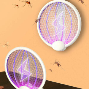 Foldable USB Rechargeable Electric Mosquito Zapper Racket Hands Free Handhold Modes