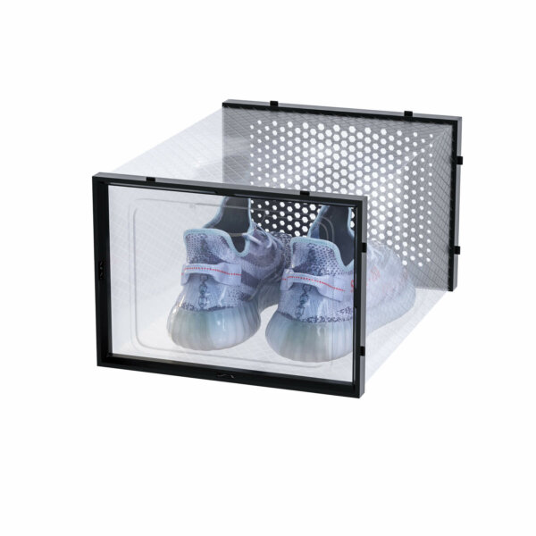 Stackable Plastic Shoe Organizer with Clear Door 5