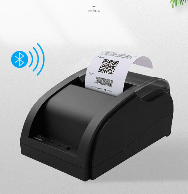 USB Rechargeable 58mm Bluetooth Thermal Receipt Printer Compatible with Android iOS 2