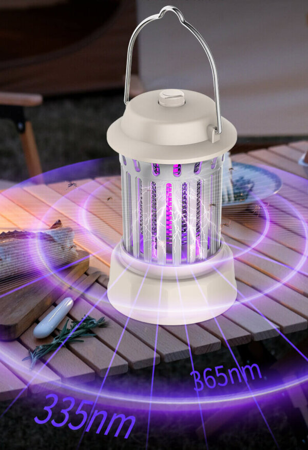 USB Rechargeable Electric Bug Zapper Lamp Indoor Outdoor 3