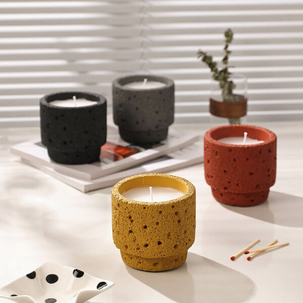 Concrete candle jar 2 2