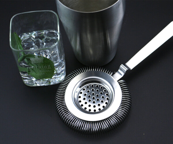 handheld wine beer vodka stainless steel ice bar tool strainer 3