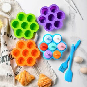 silicone ice cream popsicle mold with 7 holes