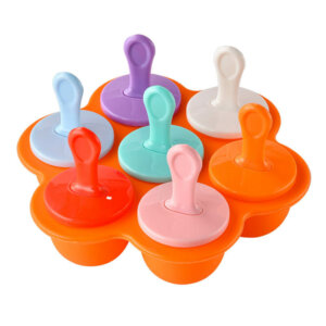 silicone ice cream popsicle mold with 7 holes 7